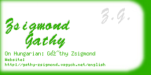 zsigmond gathy business card